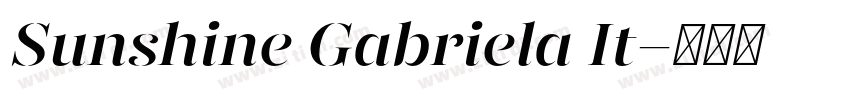 Sunshine Gabriela It字体转换